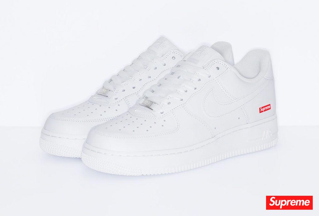 Supreme x Nike Air Force 1 Low 货号：CU9225-100