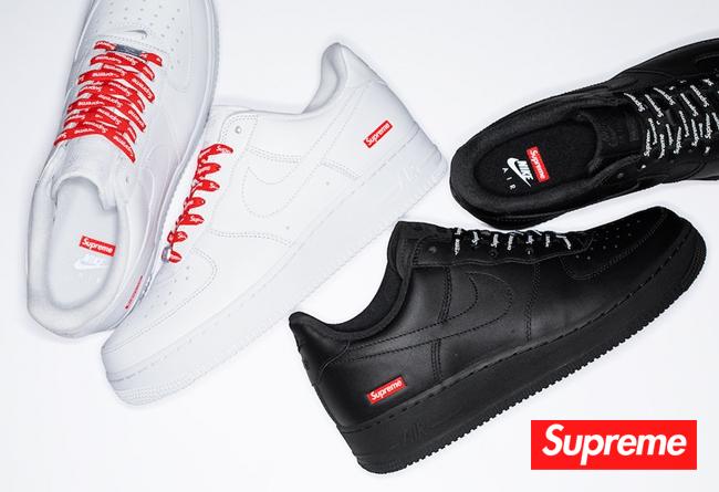 Supreme x Nike Air Force 1 Low 货号：CU9225-100