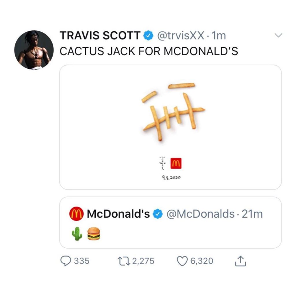 劲爆！Travis Scott 联名麦当劳 Cactus Jack For McDonald’s