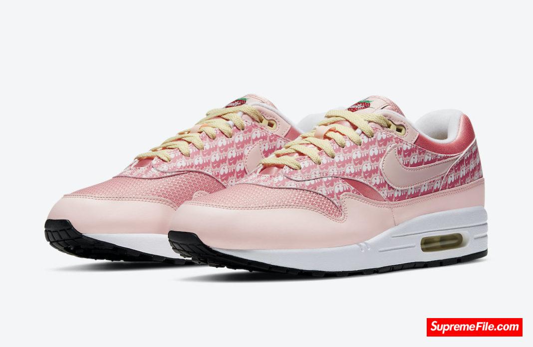 闪光草莓 Nike Air Max 1 “Strawberry Lemonade” 货号：CJ0609-600